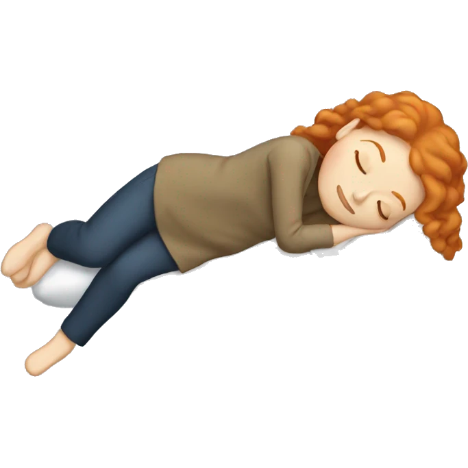 Ginger pretty woman sleeping emoji