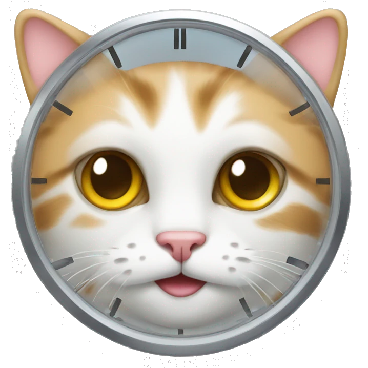 Cat with a clock emoji