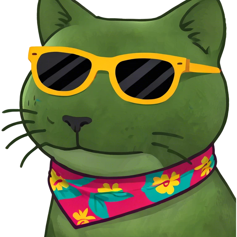 Cat with sunglasses emoji