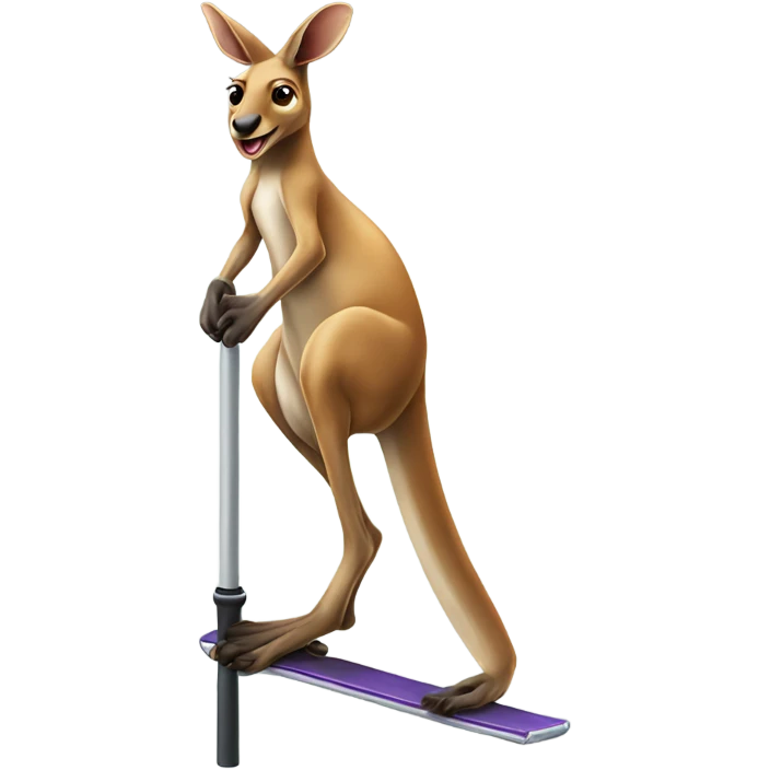 Kangaroo on a pogo stick emoji