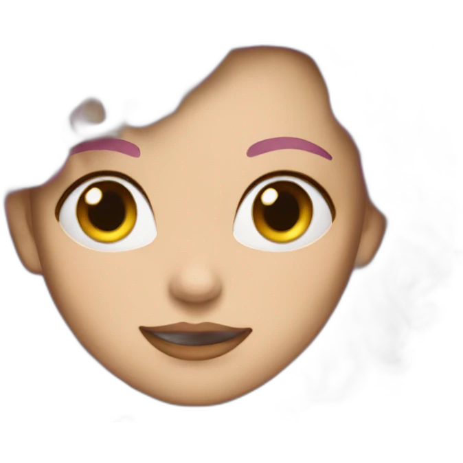 Queen pink hair White skin emoji