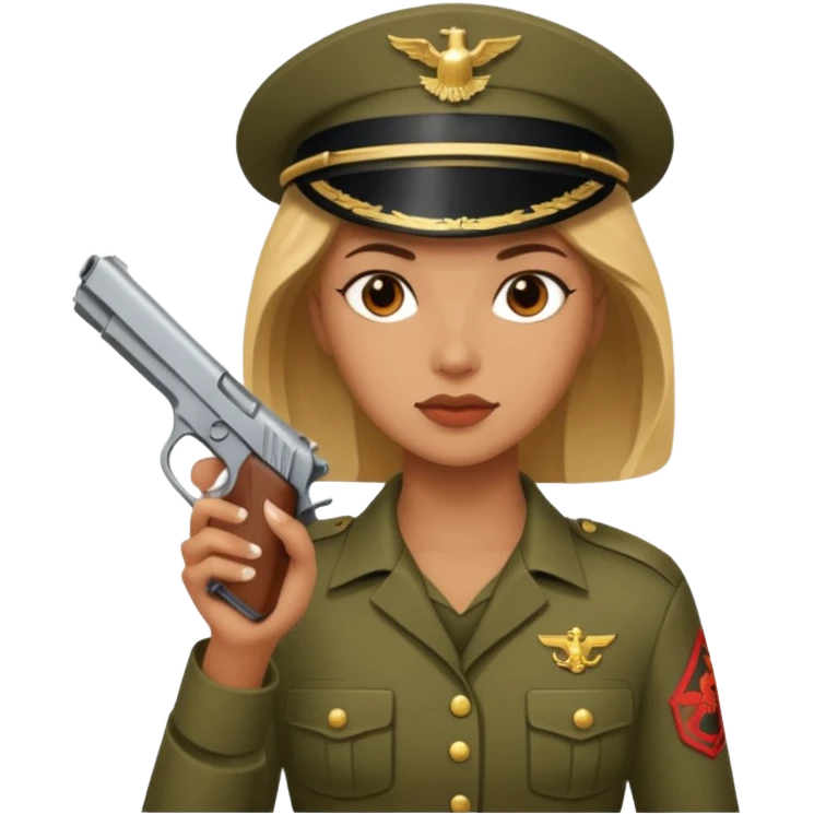Woman marine with handgun  emoji