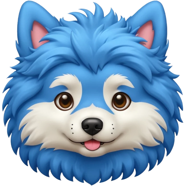 Dog blue emoji