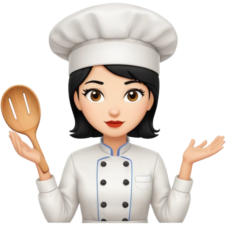 women chef hair black emoji