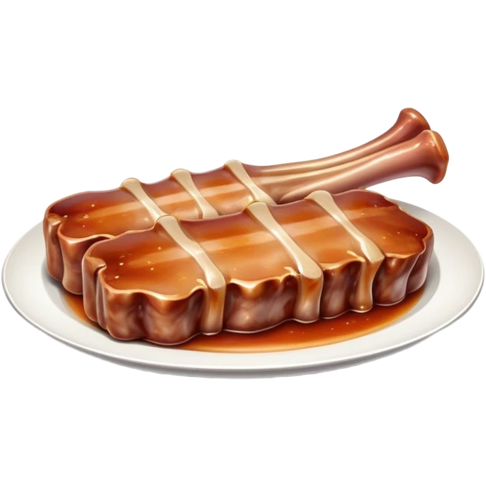 Plate of pork neck bones  emoji