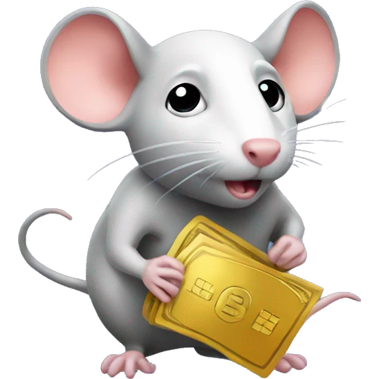 Rat securing a bank emoji