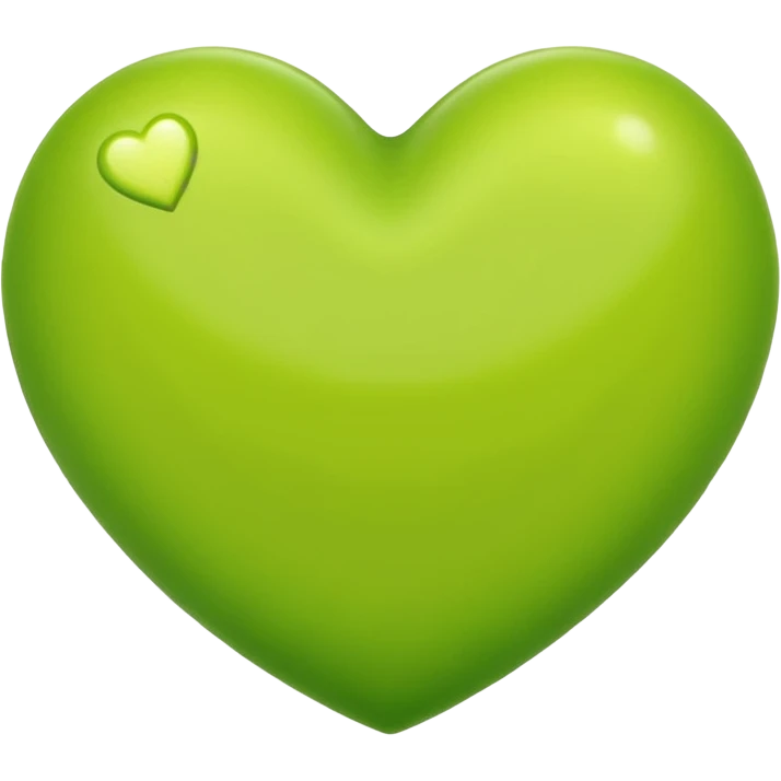 lime green heart emoji