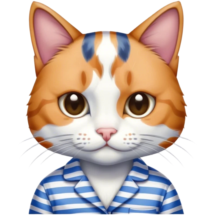 Cat wearing pajamas emoji