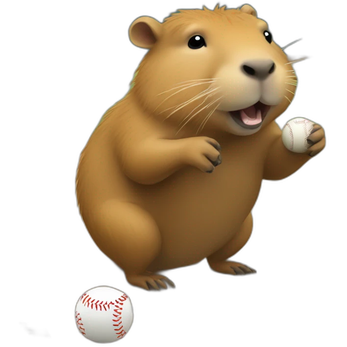 capybara playing baseball emoji