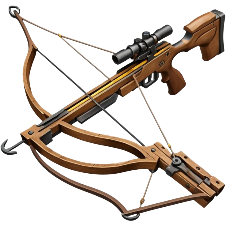 wooden crossbow, no scope emoji