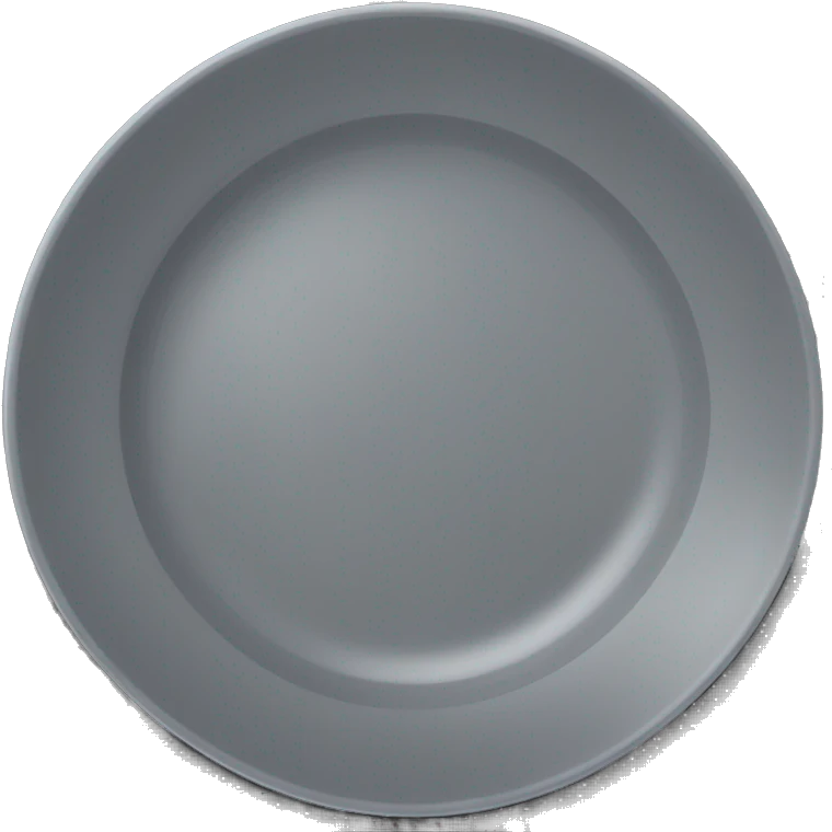 dark grey empty plate emoji