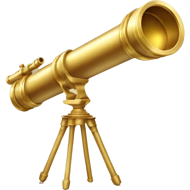 gold telescope emoji