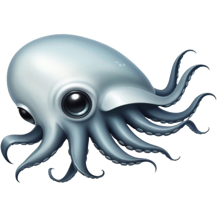 Squid zooms through the ocean, using ink to escape danger and outsmart its foes emoji