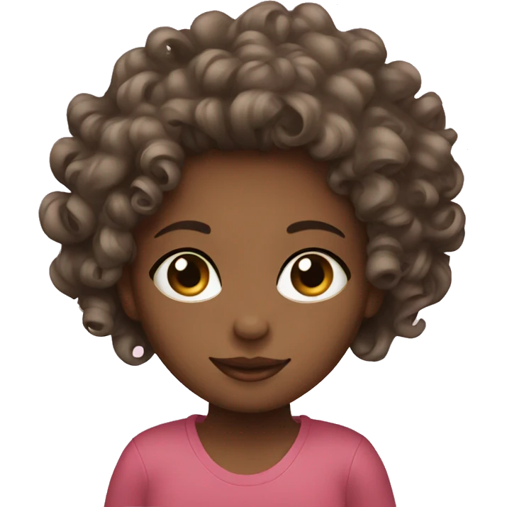 girl curly designer graphic emoji