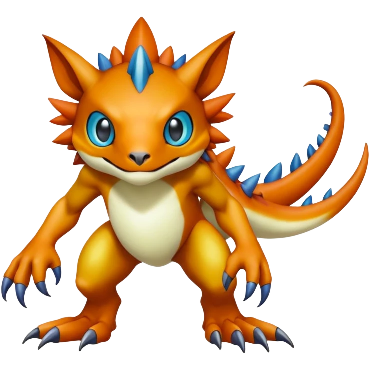 Fakémon-Digimon-Bagbean-Vernid-creature (full body) emoji