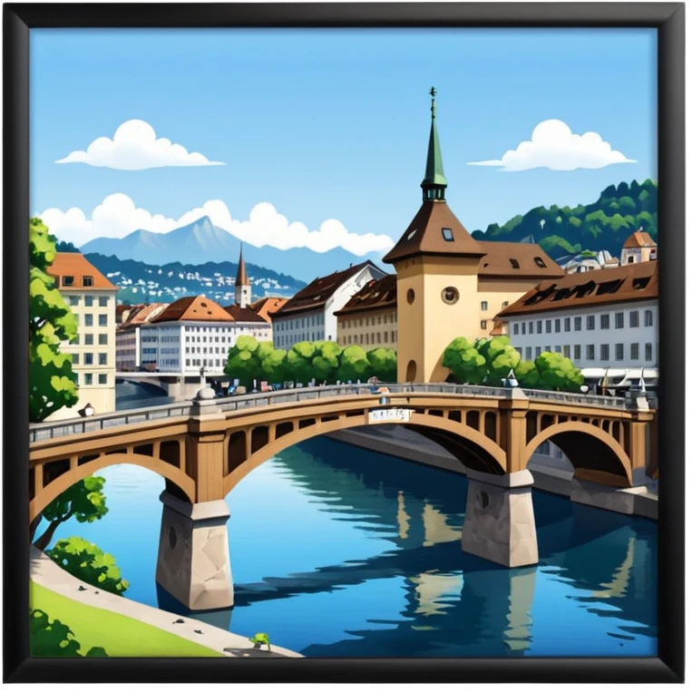 Kappelbrücke Luzern emoji