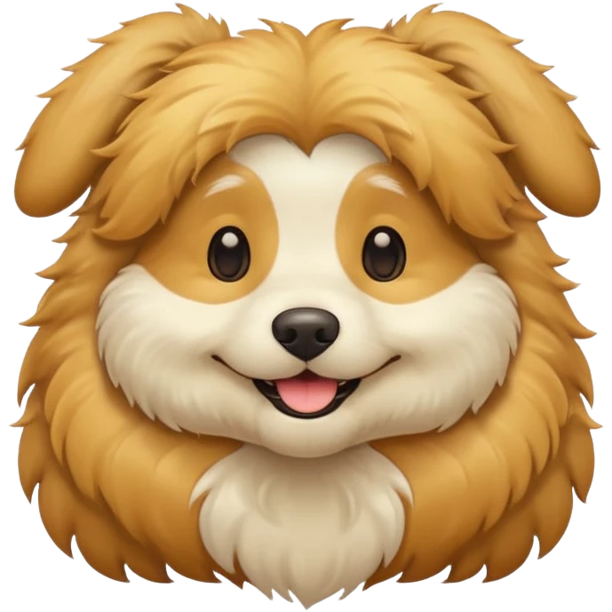 A cute fluffy dog emoji