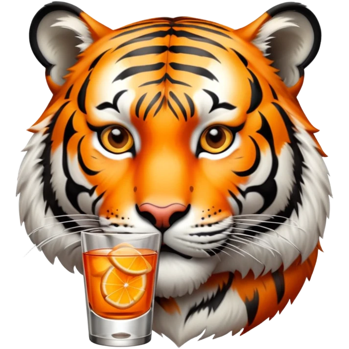 tigre che beve vodka emoji