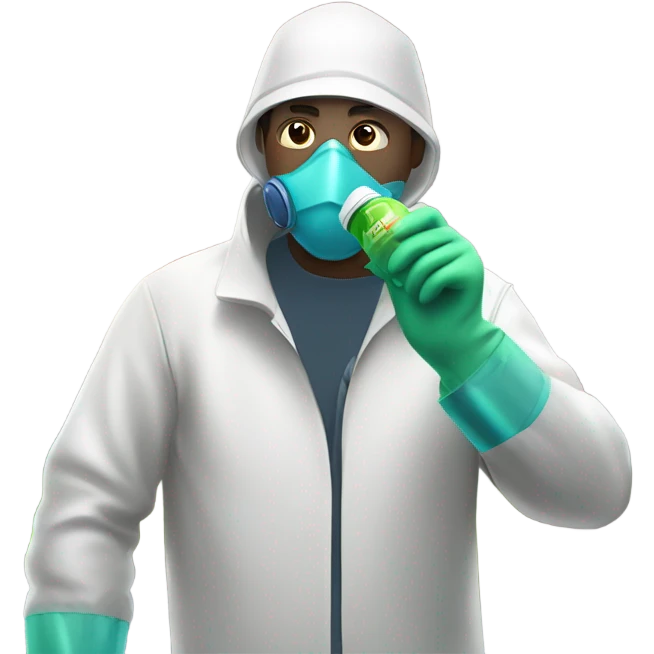 Man spraying for bugs emoji