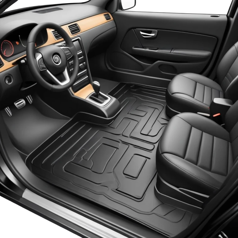 applying sound deadening material to car floor, first layer of vibration isolation emoji
