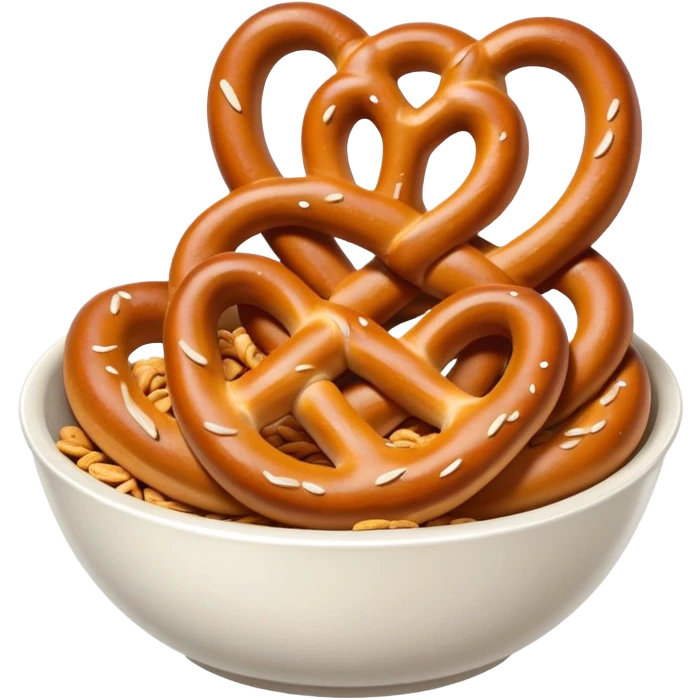 Pretzel in a bowl  emoji