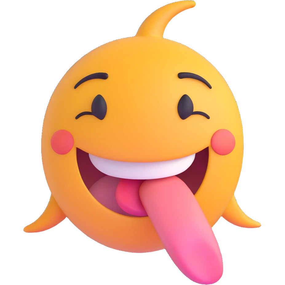 winking face with tongue emoji