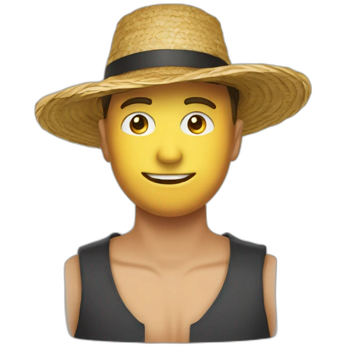 Chapeau de paille emoji