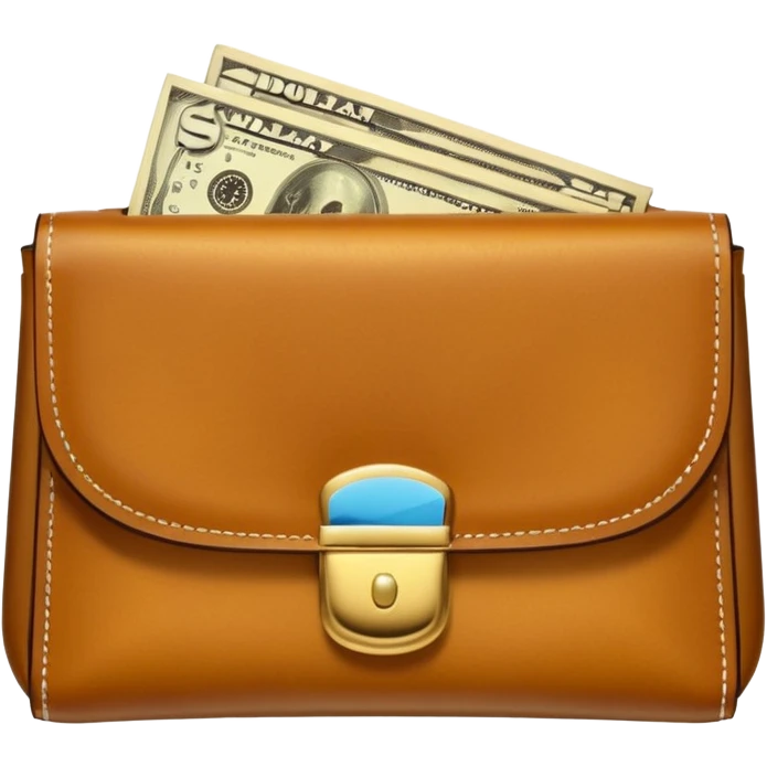 golden purse with wallet emoji