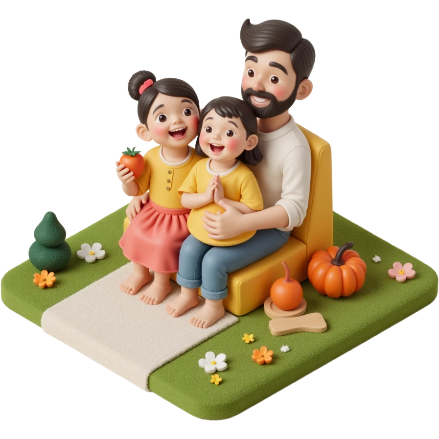 family photo in 3d emoji