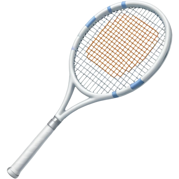 white glass crystal tennis racket emoji