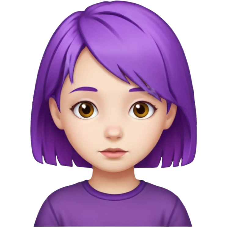 little girl with purple hair emoji