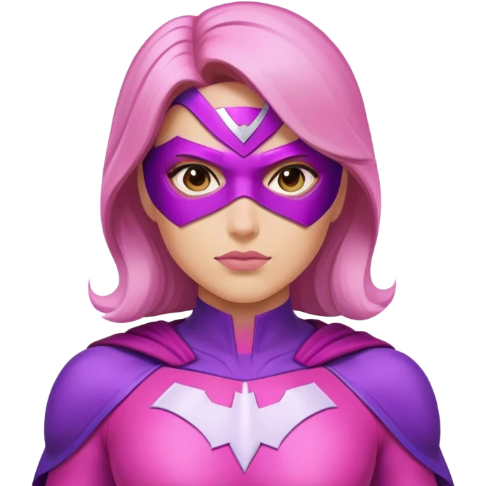 pink violet woman superhero emoji
