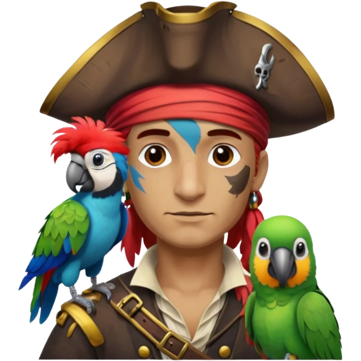 pirate and parrot emoji