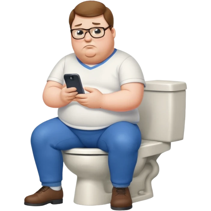 can you do  Peter Griffin sitting on the toilet playing on his phone emoji