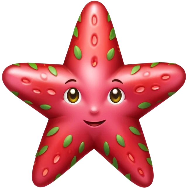 A strawberry star with a bow emoji