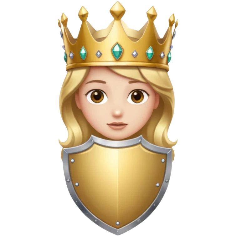 Create a Shield / Crown that represents confidence a brave and proud facial expression emoji