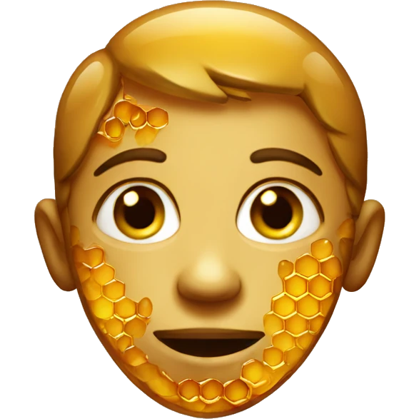Face made of honey emoji