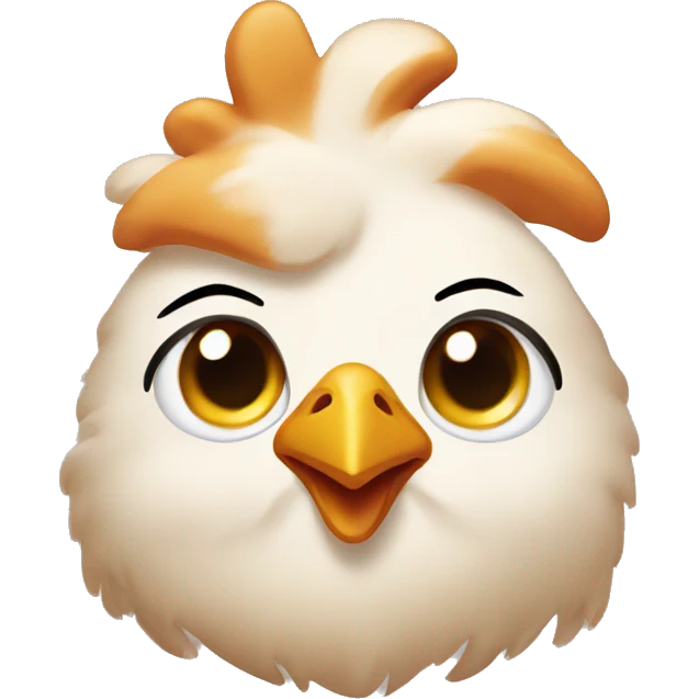 chicken tender with cute face emoji