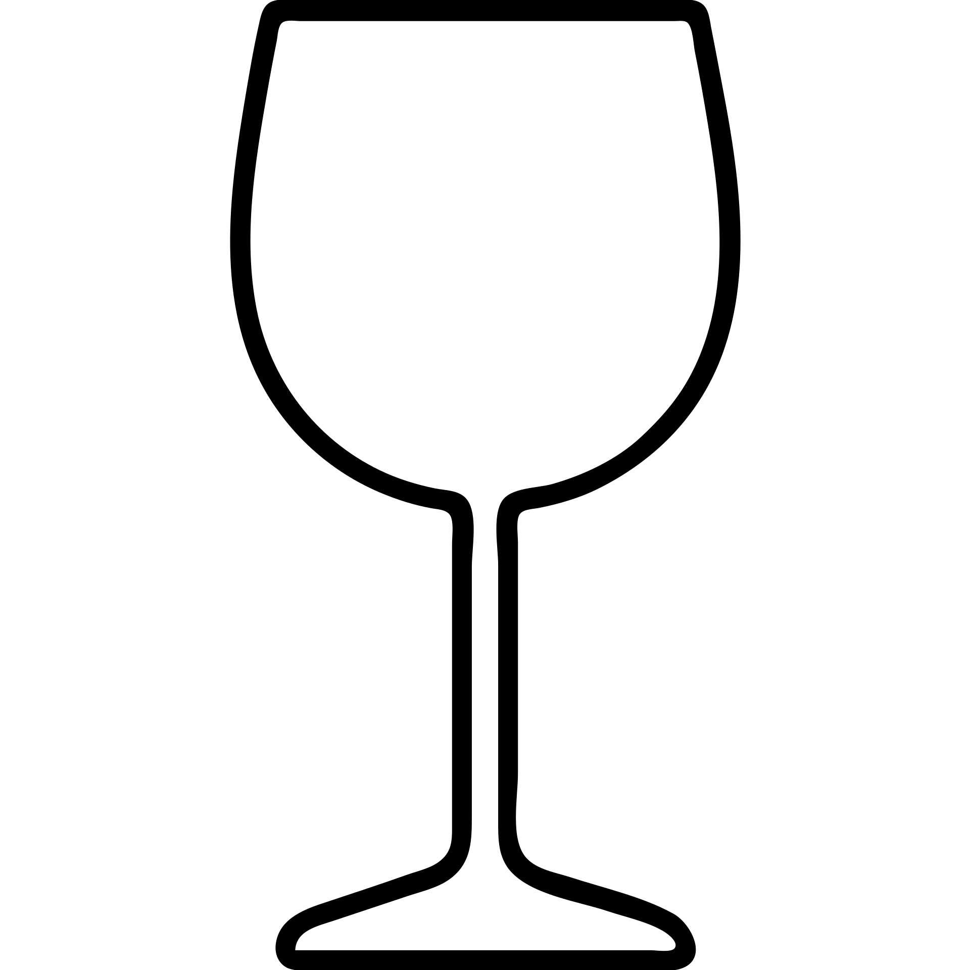 wine glass, icon style, thin outline, no color, minimalist emoji