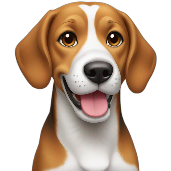 beagle dog smiling emoji
