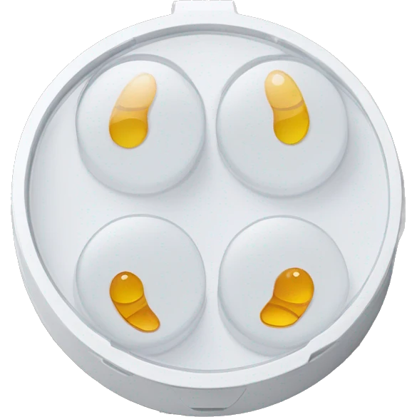 dual compartment screw-top prescription contact lens case emoji