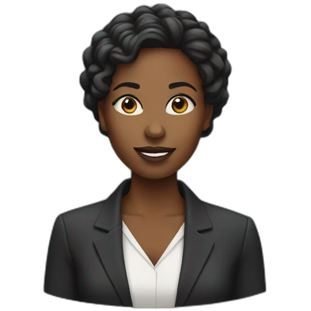 black woman news reporter emoji