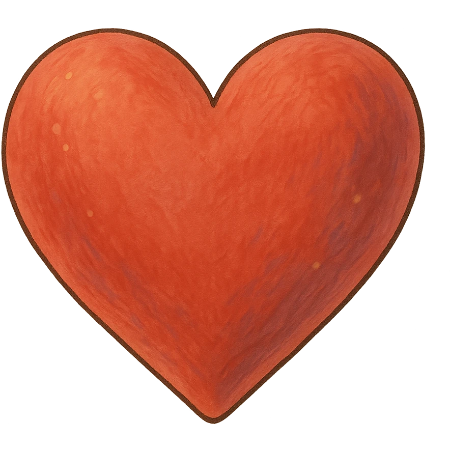 ghibli style heart illustration emoji