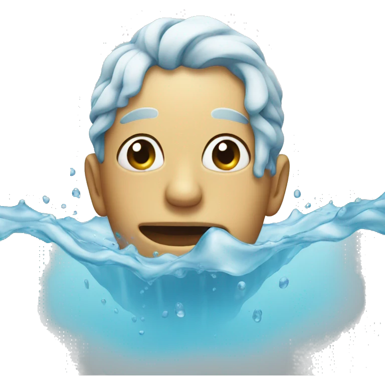 Face soaked in water emoji