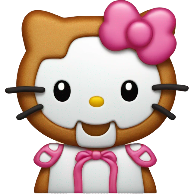 Gingerbread Hello Kitty emoji