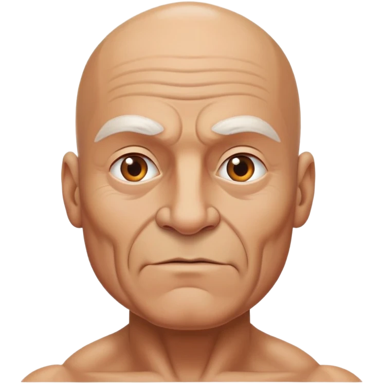 An old muscular bald guy emoji
