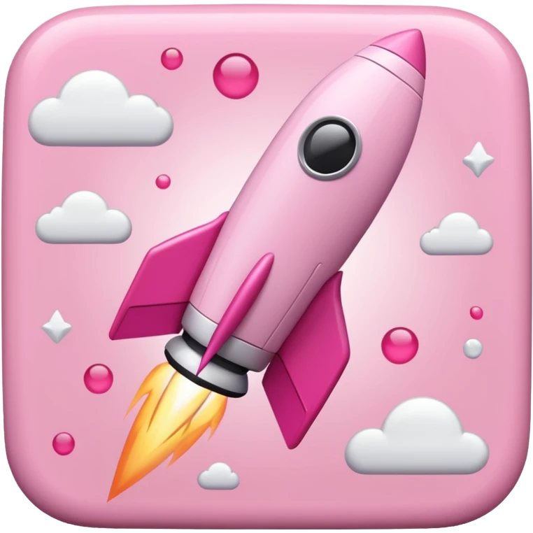 mix light pink dark pink and white girly phone rocket emoji