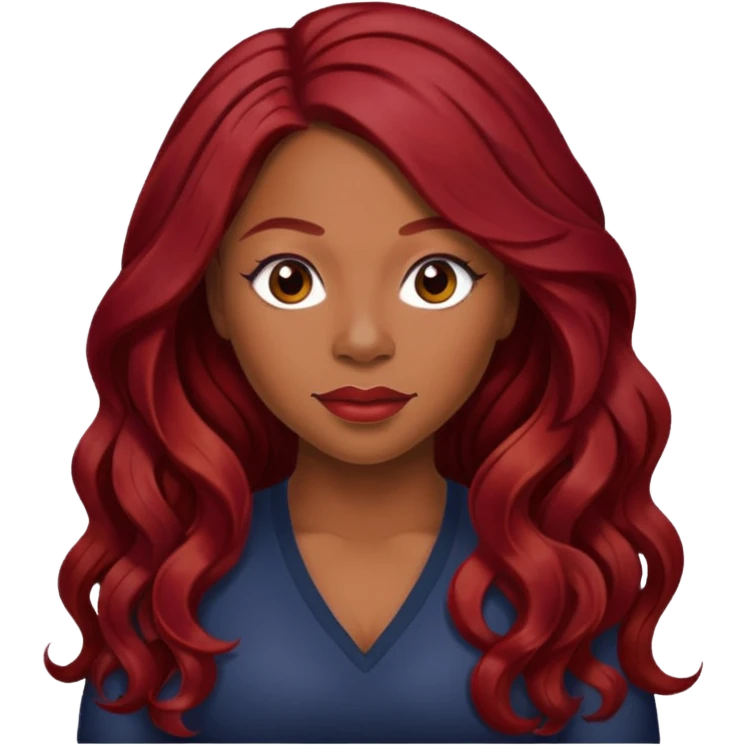 LaTavia Robeson from Destiny's Child with long dark red hair emoji