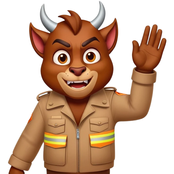 Taz devil directing traffic  emoji