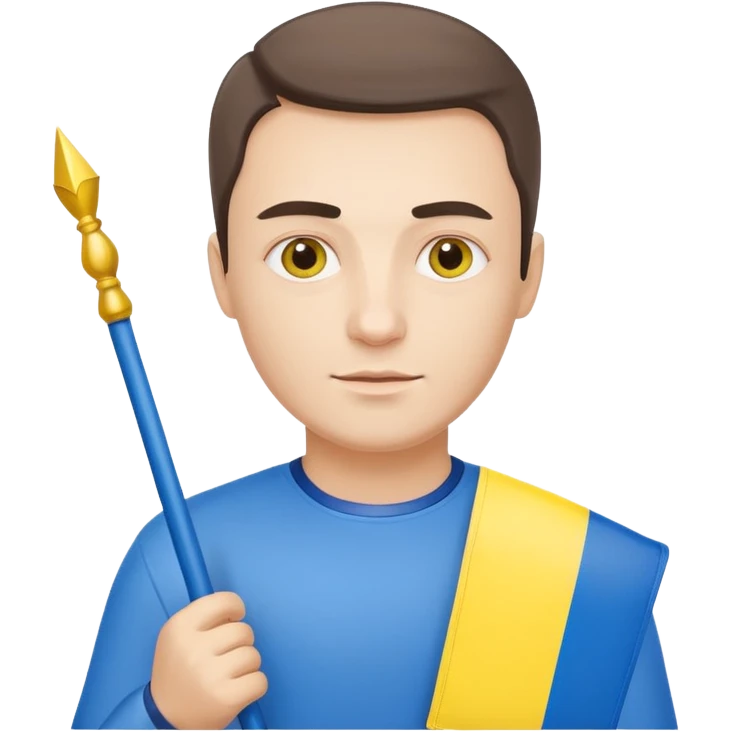 The Ukrainian man with flag emoji